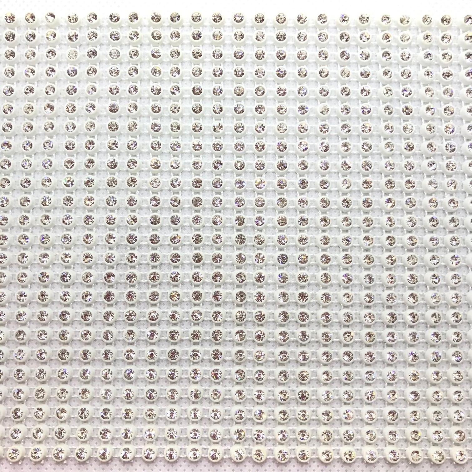 Bande de strass a coudre 3mm blanc strass cristal 24 rangs