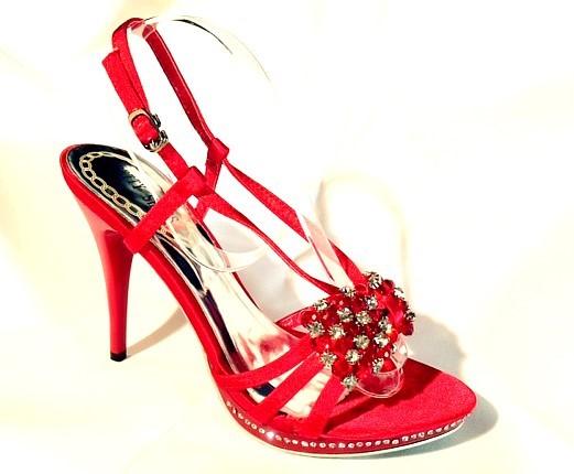 Chaussure femme rouge strass spectacle snene ch b0221375r