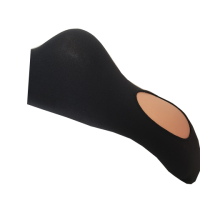 Collant microfibre convertible avec ou sans pieds pour danse qualite professionnel gros plan noir
