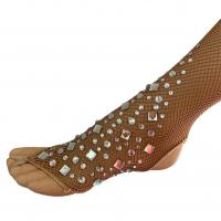 Collant resille avec strass elements sans pied gros plan profesionel chair danse spectacle strass2000