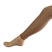 Collant resille chair sans pieds suntan strasse pro danse