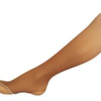 Collant resille sans pieds pointe strasse pour danse qualite professionnel chair suntan