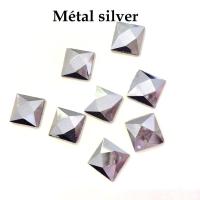 Element hotfix thermocollant carre metal silver 10mm hf2110