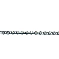 Galon de strass a coudre cristal base plastique noir 5mm