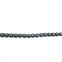 Galon de strass elastique a coudre cristal base plastique noir 3mm