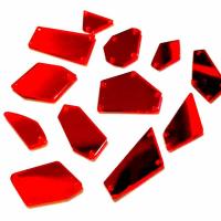 Miroirs a coudre rouge pour tenue de scene