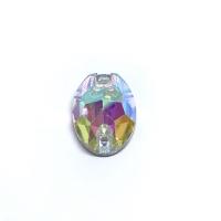 Pierre a coudre en verre cristal ab 11 16 8063