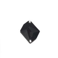 Pierre a coudre en verre cristal jet noir 16 20 8070
