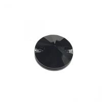 Pierre a coudre en verre cristal jet noir 16 8041