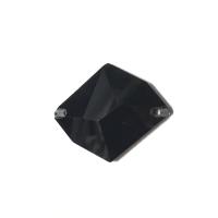 Pierre a coudre en verre cristal jet noir 21 26 8070