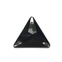 Pierre a coudre en verre cristal jet noir 22 22 8069