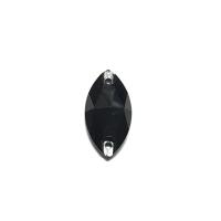 Pierre a coudre en verre cristal jet noir 9 18 8066
