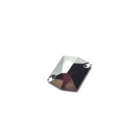Pierre a coudre en verre cristal metal silver 16 20 8070