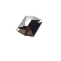 Pierre a coudre en verre cristal metal silver 21 26 8070