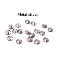 Strass hotfix thermocollant ss10 3mm metal silver