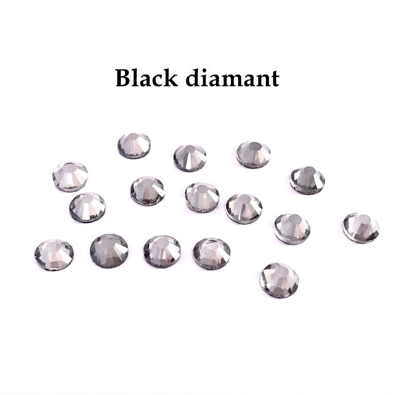 Strass hotfix thermocollant ss16 4mm black diamant