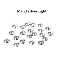 Strass hotfix thermocollant ss16 4mm metal silver light