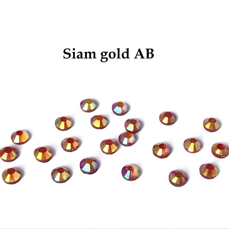 Strass hotfix thermocollant ss16 4mm siam gold ab