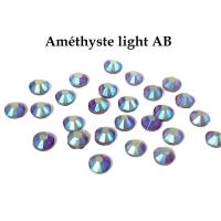 Strass hotfix thermocollant ss16 amethyste light ab 4mm