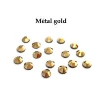 Strass hotfix thermocollant ss16 metal gold 4mm