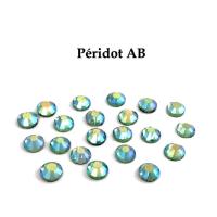 Strass hotfix thermocollant ss16 peridot ab 4mm